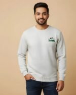 Embroidered Grey Sweatshirt