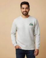 Embroidered Grey Sweatshirt
