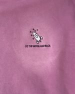 Embroidered oversized Pink hoodie