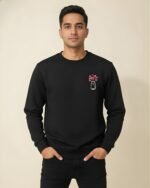 Embroidered black Sweatshirt - Image 2