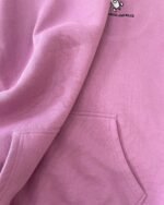 Embroidered oversized Pink hoodie - Image 3