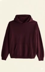Oversized Maroon Plain Hoodie