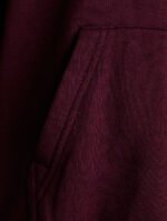 Oversized Maroon Plain Hoodie - Image 2