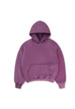 Oversized Dark Mauve Plain Hoodie