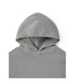 Oversized Light Grey Plain Hoodie - Image 2