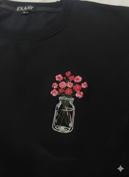Embroidered black Sweatshirt