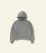 Oversized Light Grey Plain Hoodie