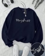 The 'Ocean’s Whimsy' Whale Embroidery Sweatshirt - Image 3