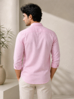 PINK "HAPPY" EMBROIDERED SHIRT - Image 3