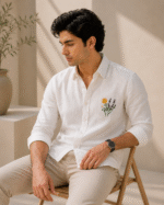 "Wildflower Shirt" WHITE EMBROIDERED SHIRT - Image 3